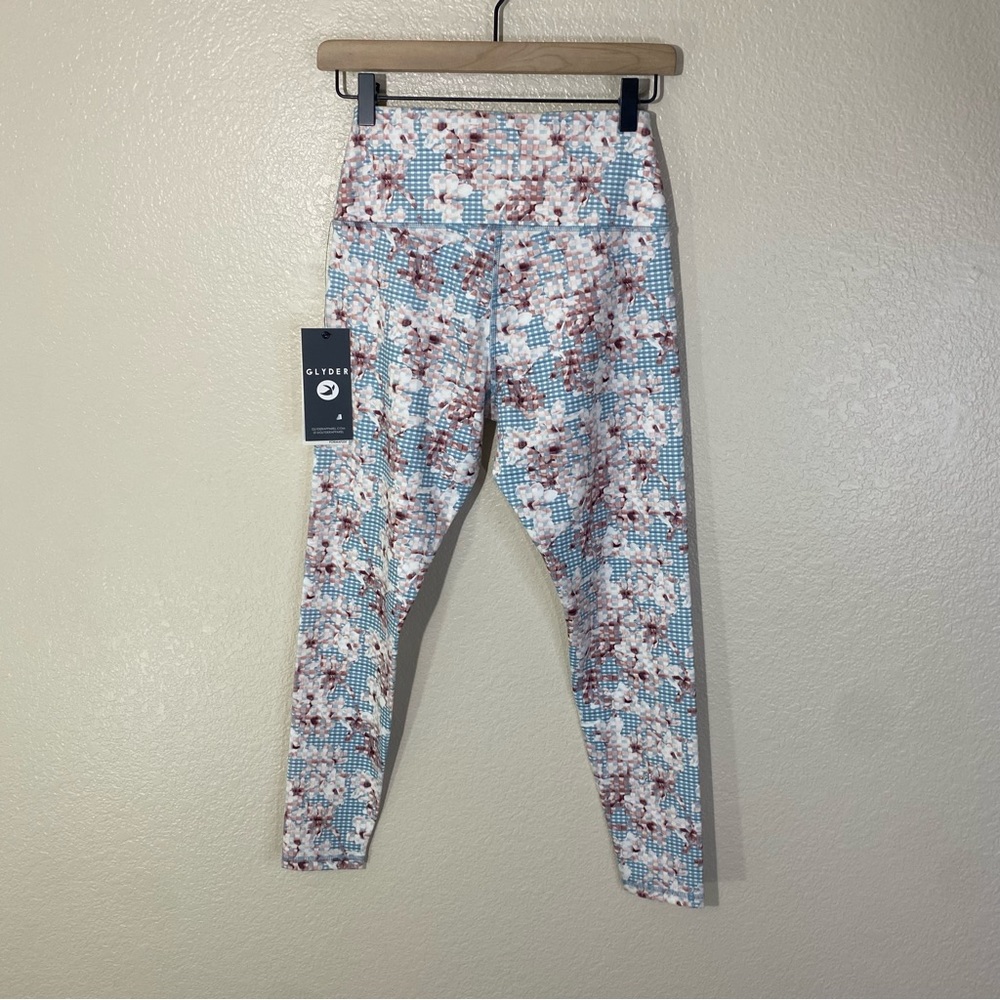 Glyder NWT Leggings in FLORAL PLAID, Size Small - Picture 6 of 8